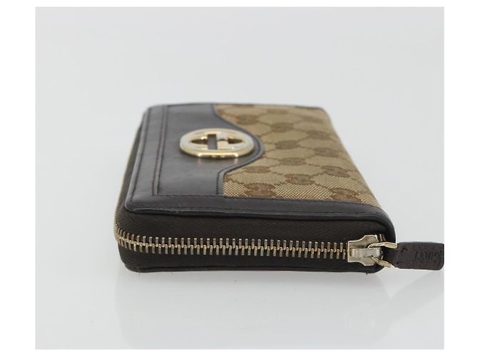 GUCCI GG Canvas Long Wallet Beige Gold 308012 Auth bs36775 Golden - Ansicht 5