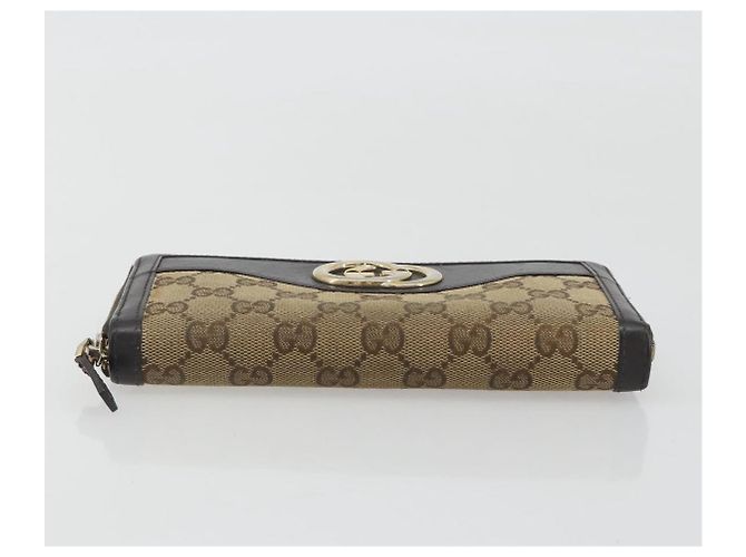 GUCCI GG Canvas Long Wallet Beige Gold 308012 Auth bs36775 Golden - Ansicht 7