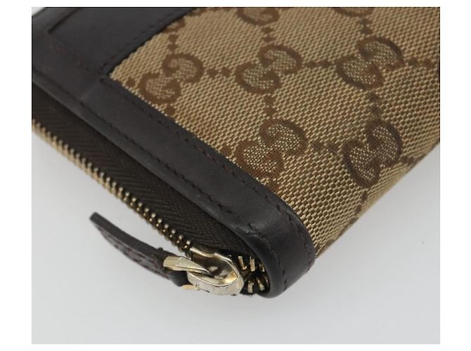 GUCCI GG Canvas Long Wallet Beige Gold 308012 Auth bs36775 Golden - Ansicht 9