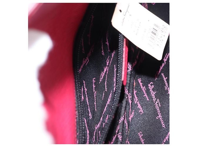 Borsa Salvatore Ferragamo Gancini in pelle 2way Rosa Argento Auth 196831V - vista 23