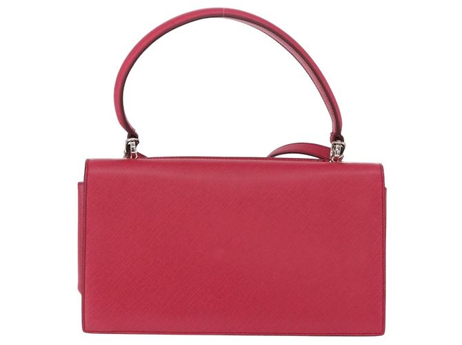 Borsa Salvatore Ferragamo Gancini in pelle 2way Rosa Argento Auth 196831V - vista 3