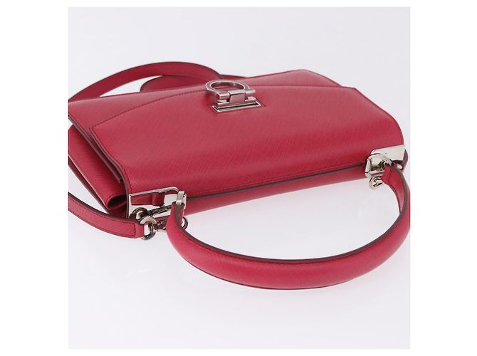Borsa Salvatore Ferragamo Gancini in pelle 2way Rosa Argento Auth 196831V - vista 6