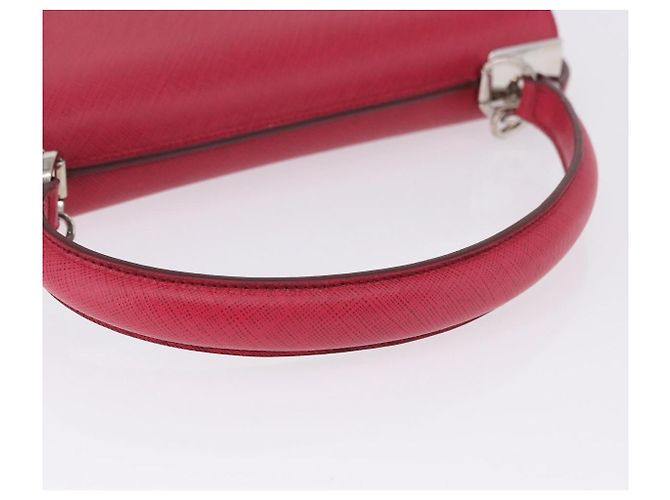 Borsa Salvatore Ferragamo Gancini in pelle 2way Rosa Argento Auth 196831V - vista 7