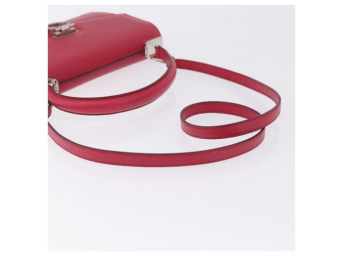 Borsa Salvatore Ferragamo Gancini in pelle 2way Rosa Argento Auth 196831V - vista 9