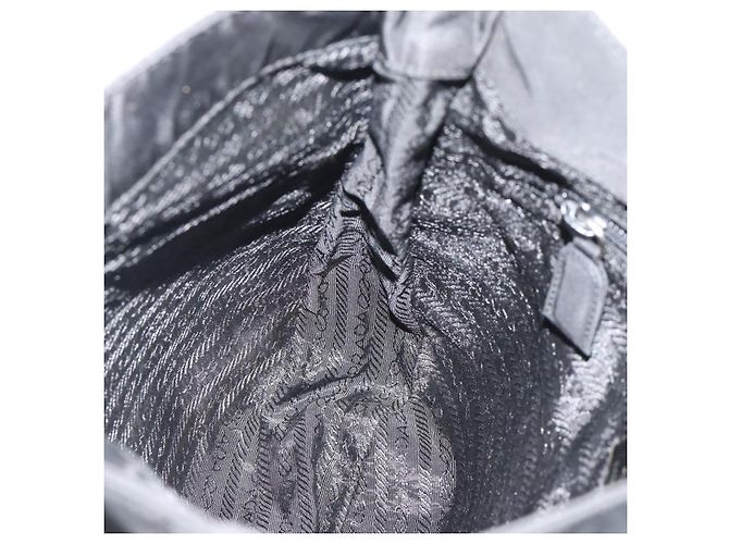 Borsa a tracolla con catena PRADA Nylon Black Silver Auth bs36754A Nero Argento - vista 19