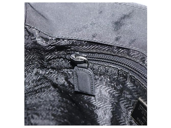 Borsa a tracolla con catena PRADA Nylon Black Silver Auth bs36754A Nero Argento - vista 20