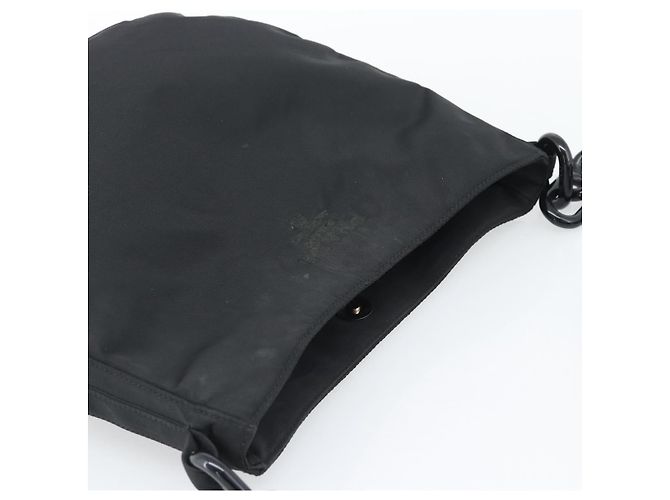 Borsa a tracolla con catena PRADA Nylon Black Silver Auth bs36754A Nero Argento - vista 6
