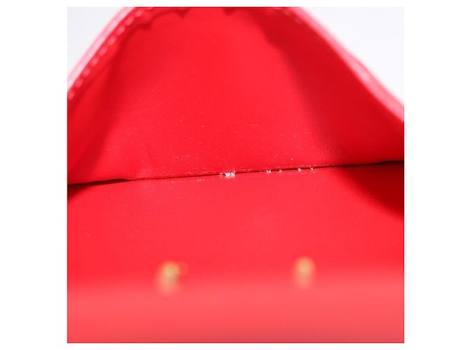 LOUIS VUITTON Monogram Vernis Agenda PM Planner Cover Rouge R21003 Auth 180968A Roja - vista 10