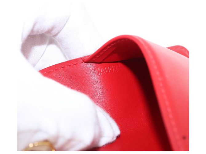 LOUIS VUITTON Monogram Vernis Agenda PM Planner Cover Rouge R21003 Auth 180968A Roja - vista 11