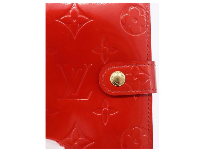LOUIS VUITTON Monogram Vernis Agenda PM Planner Cover Rouge R21003 Auth 180968A Roja - vista 17