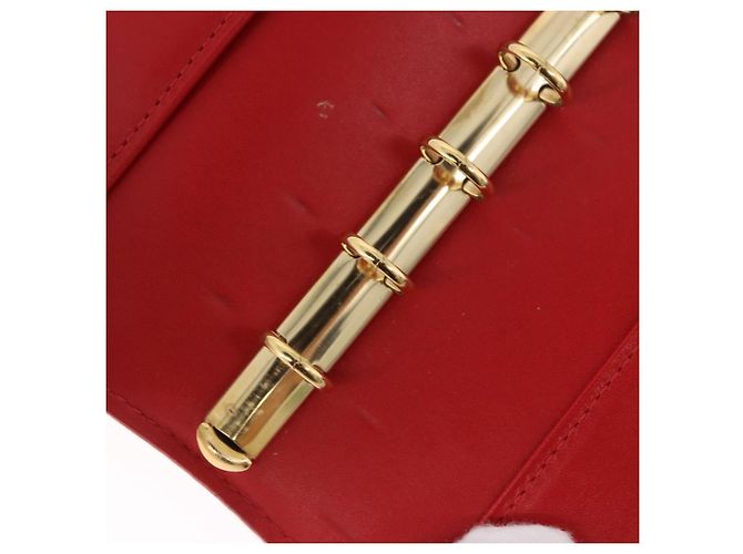 LOUIS VUITTON Monogram Vernis Agenda PM Planner Cover Rouge R21003 Auth 180968A Roja - vista 22