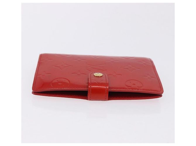 LOUIS VUITTON Monogram Vernis Agenda PM Planner Cover Rouge R21003 Auth 180968A Roja - vista 3