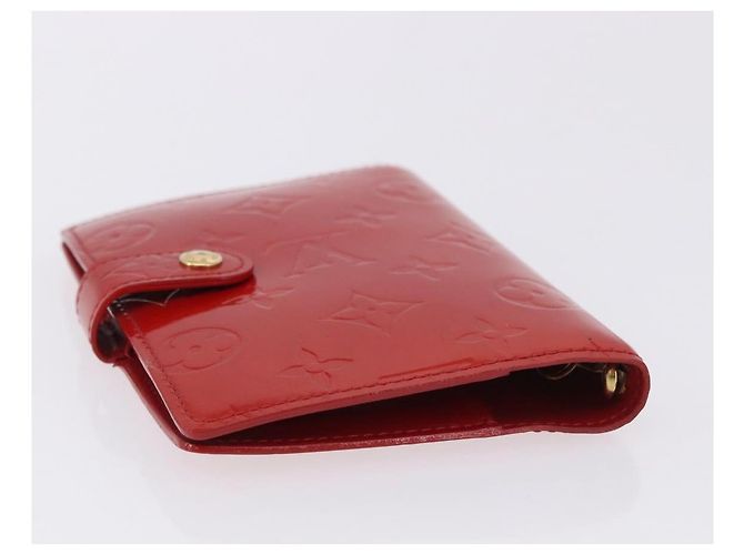 LOUIS VUITTON Monogram Vernis Agenda PM Planner Cover Rouge R21003 Auth 180968A Roja - vista 5