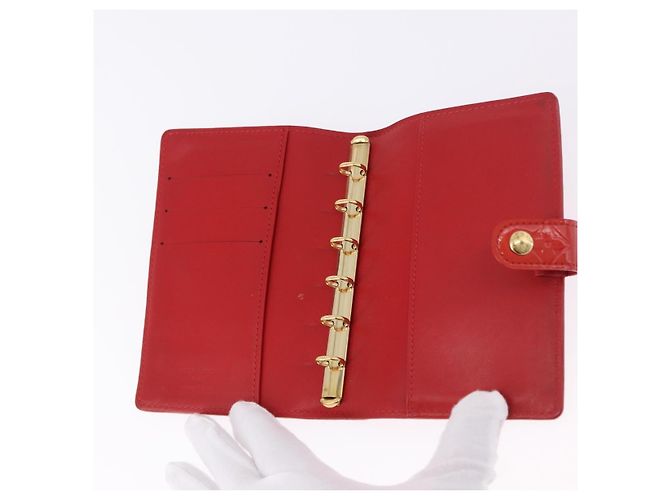 LOUIS VUITTON Monogram Vernis Agenda PM Planner Cover Rouge R21003 Auth 180968A Roja - vista 8