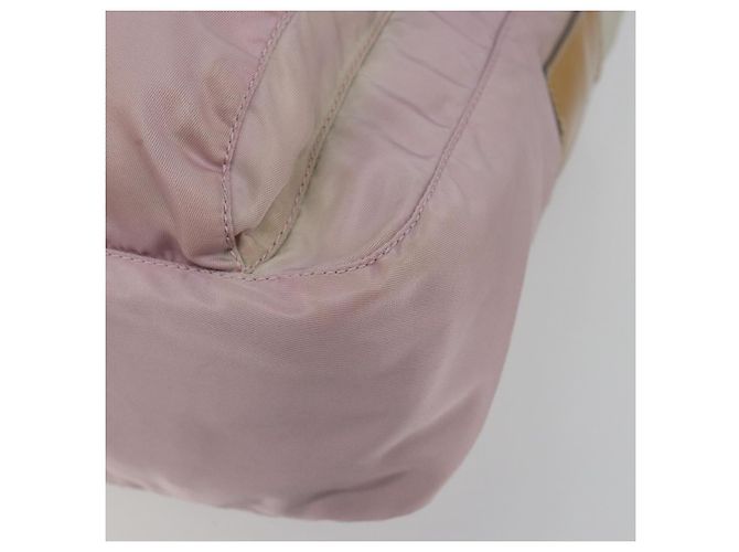 Borsa a tracolla PRADA Nylon Rosa Argento Auth 194319A - vista 14