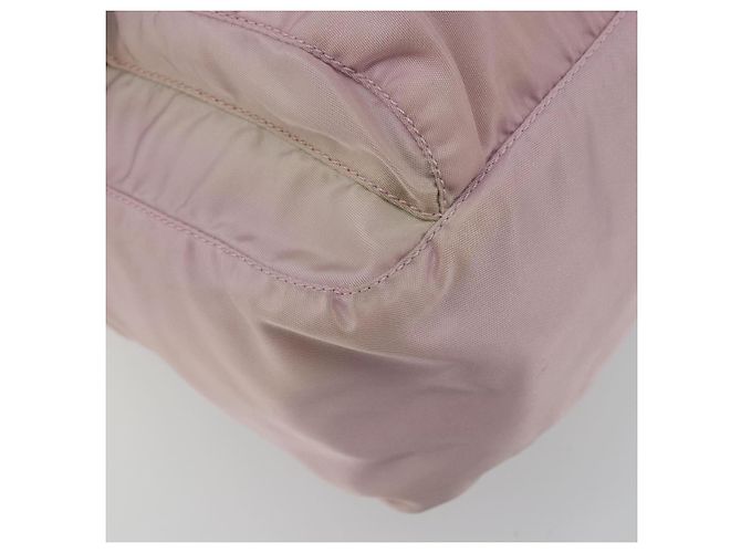 Borsa a tracolla PRADA Nylon Rosa Argento Auth 194319A - vista 15