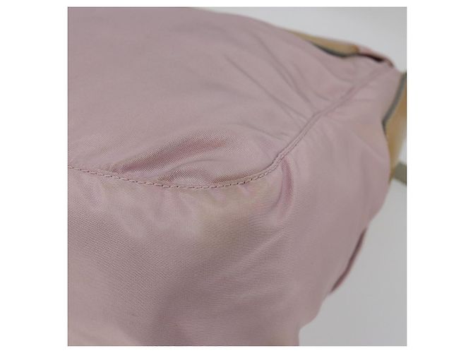 Borsa a tracolla PRADA Nylon Rosa Argento Auth 194319A - vista 16
