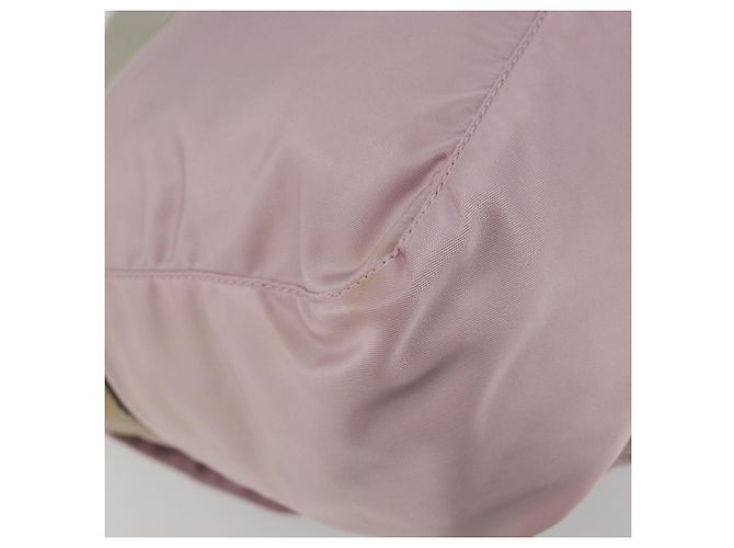 Borsa a tracolla PRADA Nylon Rosa Argento Auth 194319A - vista 17