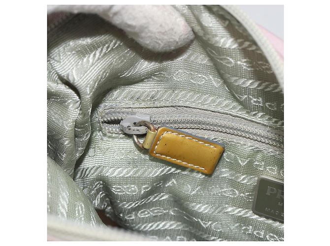 Borsa a tracolla PRADA Nylon Rosa Argento Auth 194319A - vista 25
