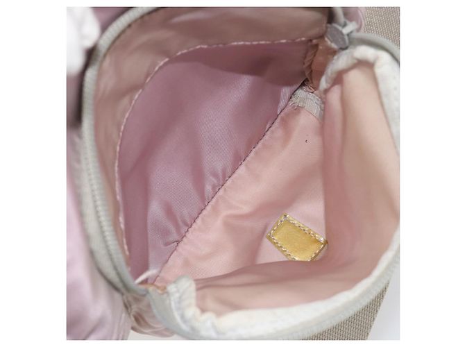 Borsa a tracolla PRADA Nylon Rosa Argento Auth 194319A - vista 27