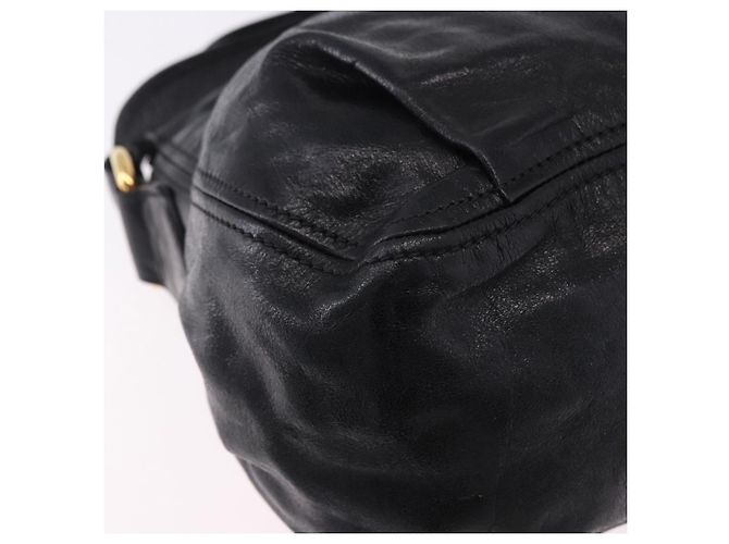Borsa a tracolla Miu Miu in pelle nera e oro Auth 195676M Nero D'oro - vista 14