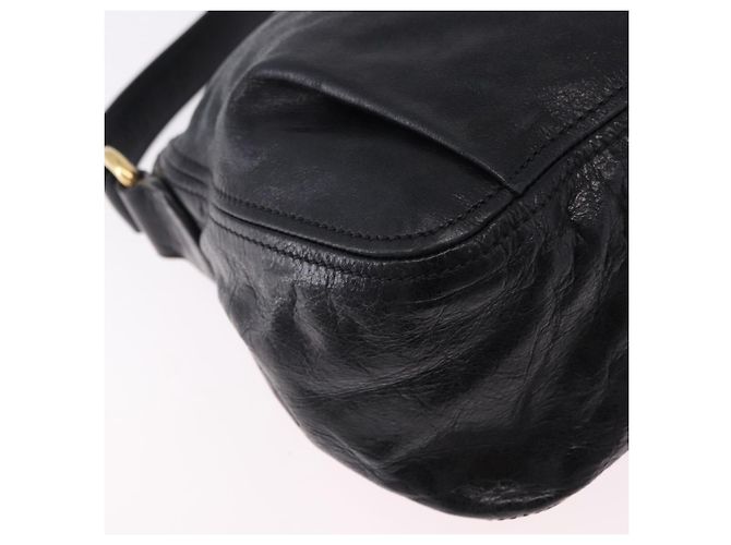 Borsa a tracolla Miu Miu in pelle nera e oro Auth 195676M Nero D'oro - vista 16