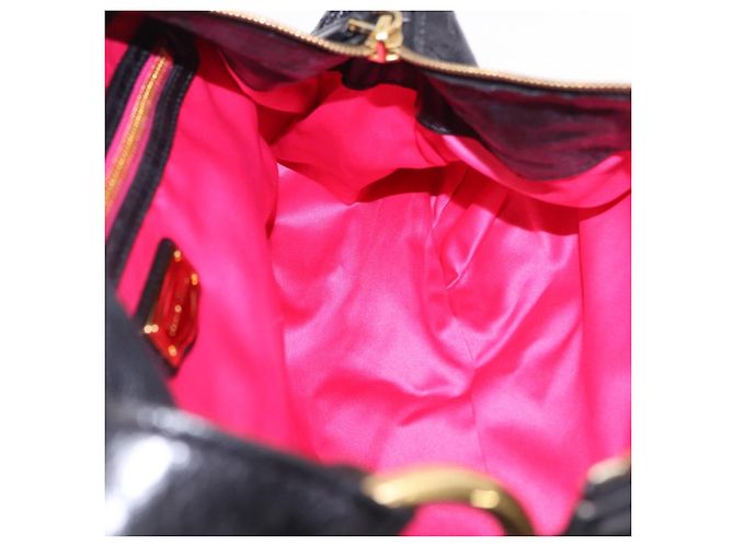Borsa a tracolla Miu Miu in pelle nera e oro Auth 195676M Nero D'oro - vista 20