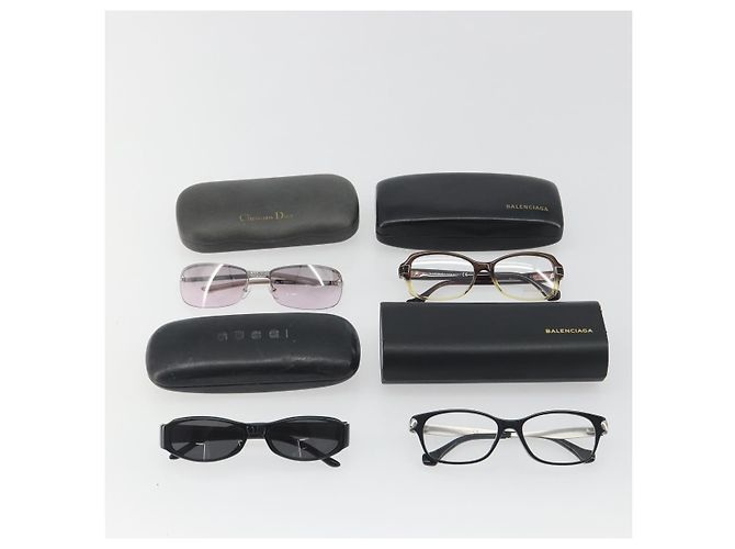 Occhiali da sole GUCCI Christian Dior Balenciaga Set da 4 Nero Marrone grigio Auth BA14527 - vista 26