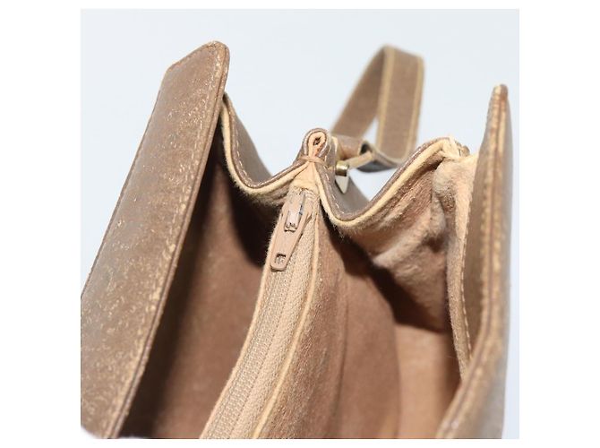 Borsa GUCCI GG Supreme Web Sherry Line PVC Beige Oro 116 02 024 Auth 195582 D'oro - vista 18