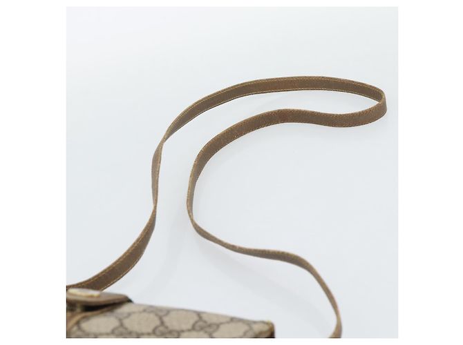 Borsa GUCCI GG Supreme Web Sherry Line PVC Beige Oro 116 02 024 Auth 195582 D'oro - vista 8