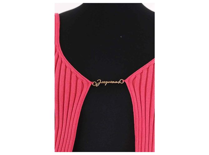 Jacquemus La maille Pralu Cardigan aus Wolle Rosa Pink - Ansicht 2