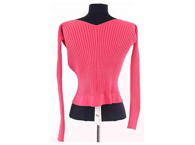 Jacquemus La maille Pralu Cardigan aus Wolle Rosa Pink - Ansicht 4