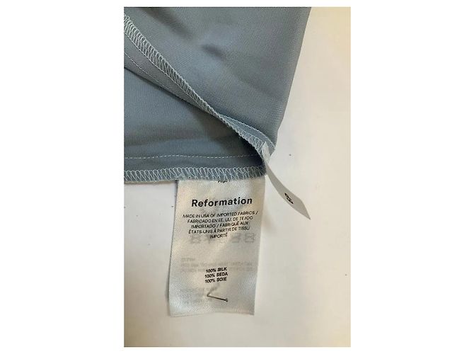 Reformation Seidenkleid Blau - Ansicht 5