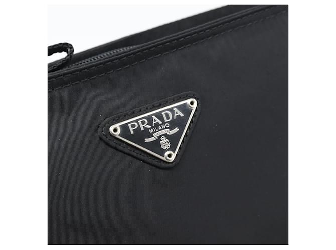 Borsa a tracolla PRADA Nylon Black Silver Auth 196147A Nero Argento - vista 18
