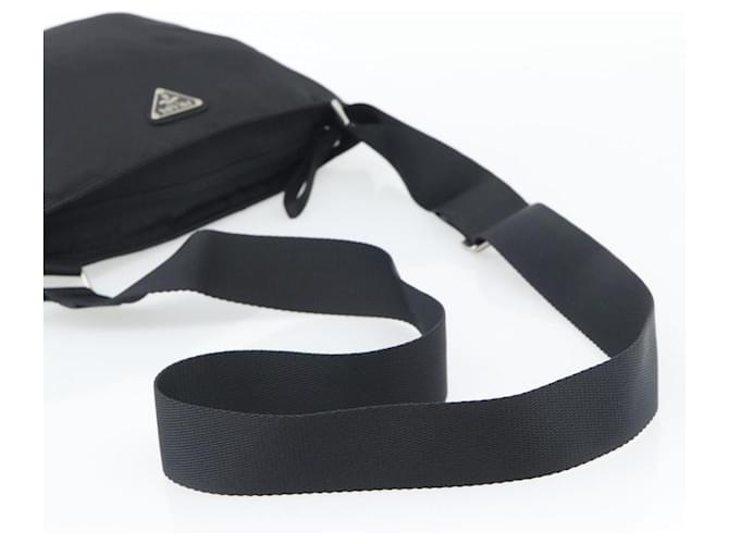 Borsa a tracolla PRADA Nylon Black Silver Auth 196147A Nero Argento - vista 7