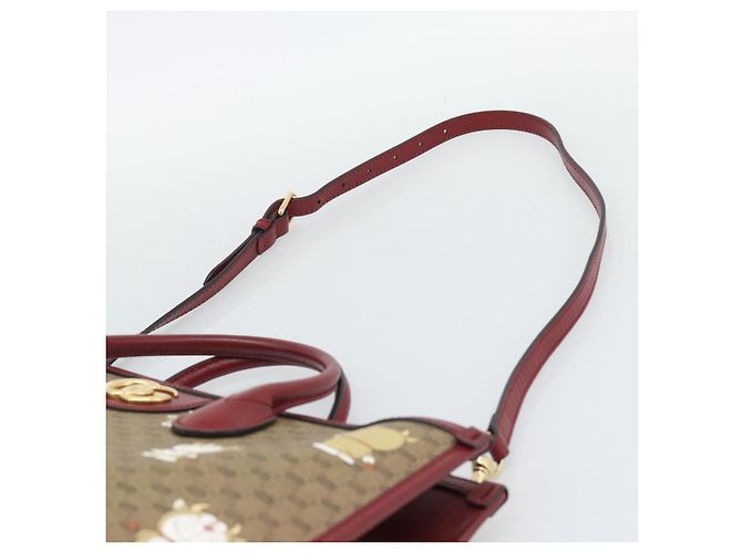 Borsa GUCCI Doraemon Micro GG PVC 2way Beige Gold 654345 Auth 195107SAM - vista 10