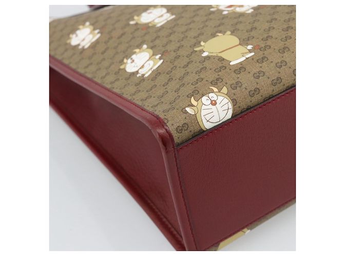 Borsa GUCCI Doraemon Micro GG PVC 2way Beige Gold 654345 Auth 195107SAM - vista 13