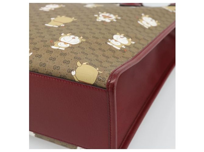 Borsa GUCCI Doraemon Micro GG PVC 2way Beige Gold 654345 Auth 195107SAM - vista 14