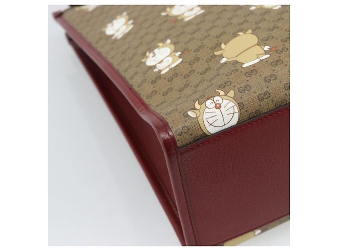 Borsa GUCCI Doraemon Micro GG PVC 2way Beige Gold 654345 Auth 195107SAM - vista 15