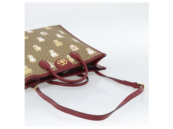 Borsa GUCCI Doraemon Micro GG PVC 2way Beige Gold 654345 Auth 195107SAM - vista 9