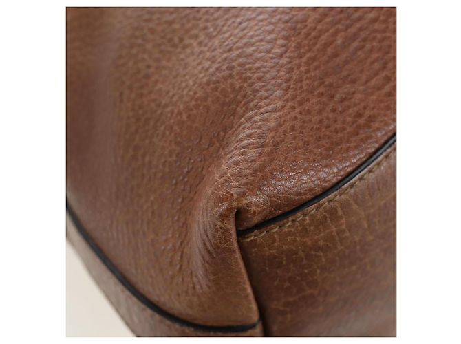 Borsa GUCCI Interlocking in pelle 2way Brown Silver 326514 Auth 195798V Marrone Argento - vista 15