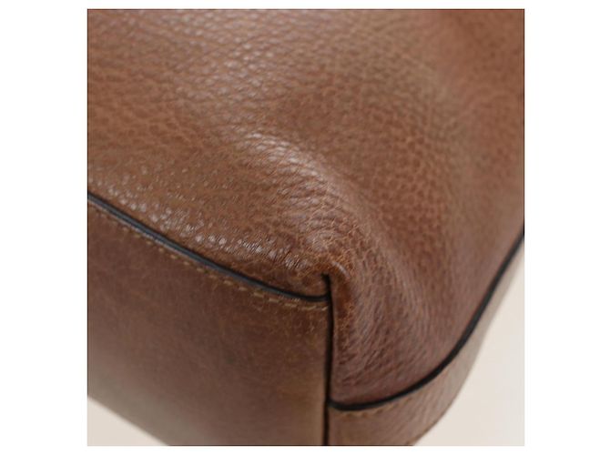Borsa GUCCI Interlocking in pelle 2way Brown Silver 326514 Auth 195798V Marrone Argento - vista 16