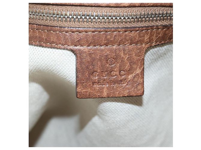 Borsa GUCCI Interlocking in pelle 2way Brown Silver 326514 Auth 195798V Marrone Argento - vista 19