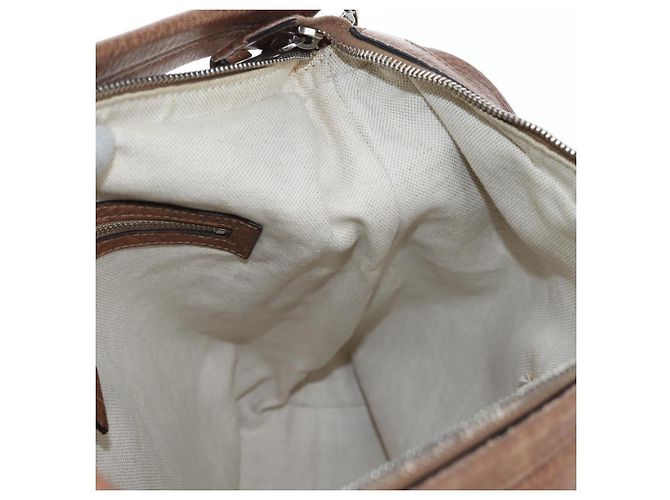 Borsa GUCCI Interlocking in pelle 2way Brown Silver 326514 Auth 195798V Marrone Argento - vista 21