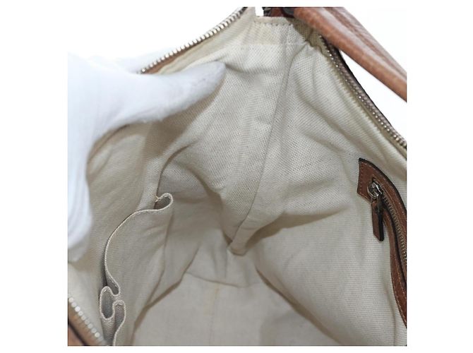 Borsa GUCCI Interlocking in pelle 2way Brown Silver 326514 Auth 195798V Marrone Argento - vista 22