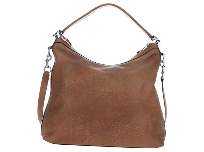 Borsa GUCCI Interlocking in pelle 2way Brown Silver 326514 Auth 195798V Marrone Argento - vista 3