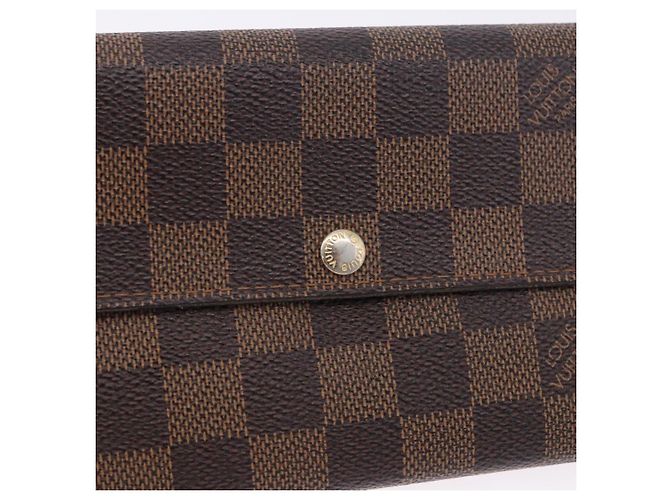 LOUIS VUITTON Damier Ebene Portefeuille Sarah Long Wallet N60491 LV Auth 194471A - vista 17