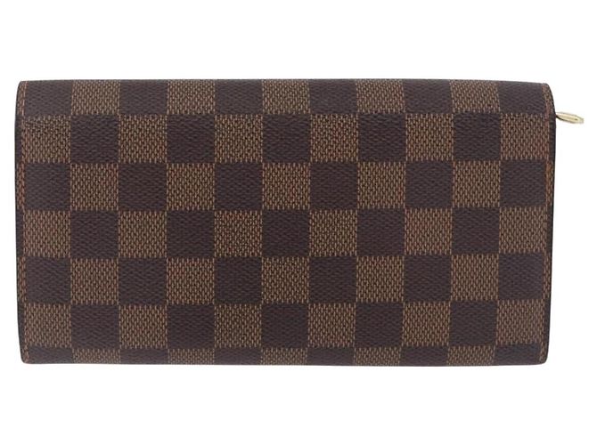 LOUIS VUITTON Damier Ebene Portefeuille Sarah Long Wallet N60491 LV Auth 194471A - vista 2
