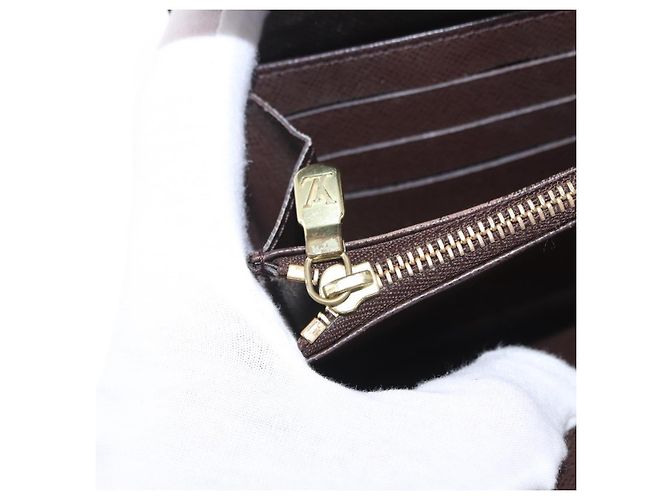 LOUIS VUITTON Damier Ebene Portefeuille Sarah Long Wallet N60491 LV Auth 194471A - vista 22