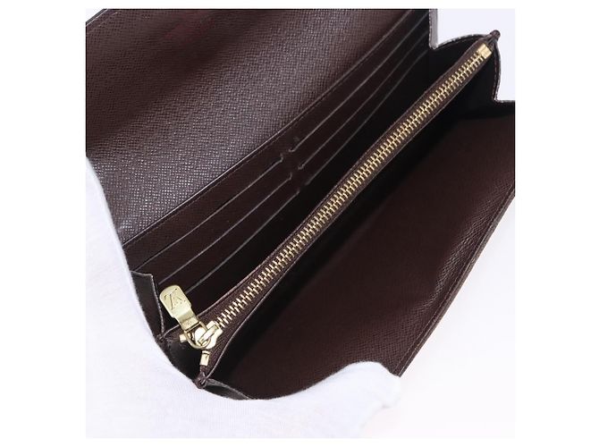 LOUIS VUITTON Damier Ebene Portefeuille Sarah Long Wallet N60491 LV Auth 194471A - vista 9